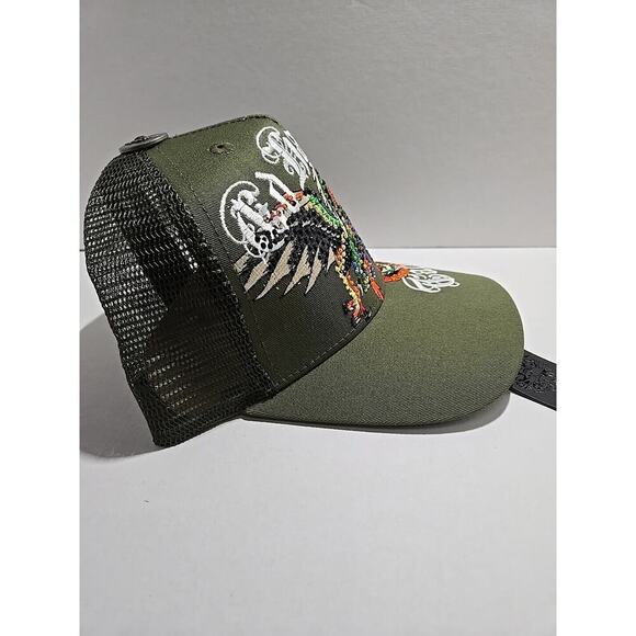 Ed Hardy Tattoo Trucker Hat Green - Picture 7 of 12